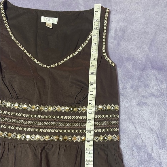 LOFT Black Sleeveless V-Neck Sundress - Picture 7 of 10